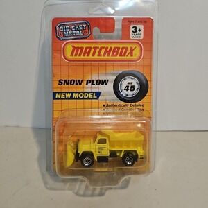 MATCHBOX MB-45 SNOW PLOW SALT SPREADER YELLOW INTERNATIONAL AIRPORT AUTHORITY